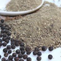 Photo of ground black pepper