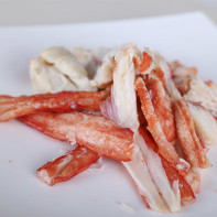 Foto av krabbekjøtt