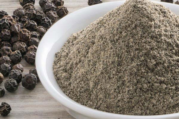 Ground black pepper in medicine