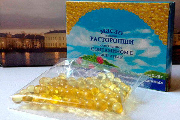 Milk thistle oil capsules