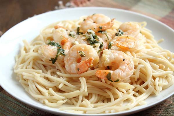 Gravy for spaghetti and shrimps