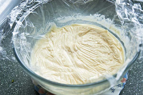 Custard in the freezer